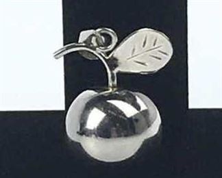 Sterling Silver Chime Ball Cherry Pendant