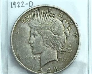 1922-D Peace Silver Dollar, U.S. $1 Coin