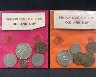 (2) Peruvian Coins Sets