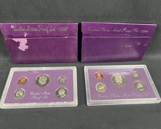 1987, 1988 US Mint Proof Coin Sets