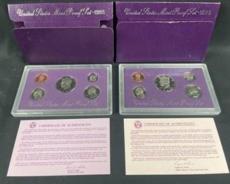 1992, 1993 US Mint Proof Coin Sets