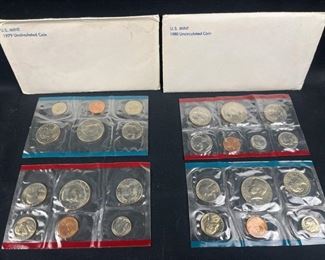 1979, 1980 UNC Mint Sets