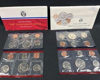 1987, 1988 UNC Mint Sets