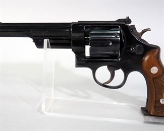 Smith & Wesson 23 Outdoorsman .38 S&W Spl 6-Shot Revolver SN# 145556, With Extra Grips And Leather Brauer Bros Holster