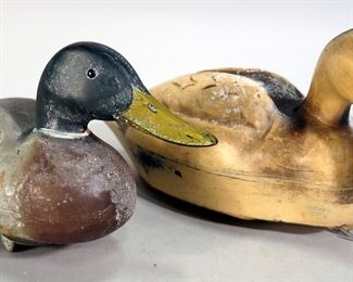 Featherlite Pin Tail And JS MacGuire Mallard Pair 1955 Plastic Duck Decoy's
