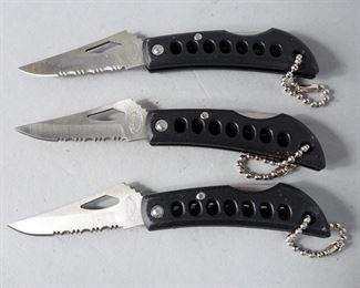 Frost #15-233B Jim's Beanie 2" Folding Knives, Qty 3, And # 18-134B Mini Eagle Eye 2" Folding Knives, Qty 3