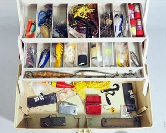 Plano CP 6303 Tackle Box With Assorted Tackle, Includes Bait, Lures, Line, Hooks, And More
