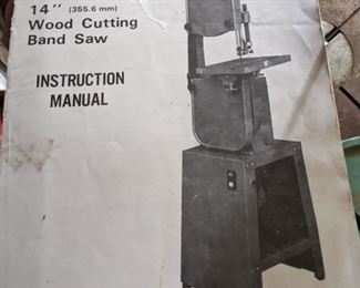 Original Instruction Manual for wood cutting band saw