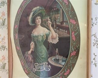 Vintage Pepsi Cola Framed Art