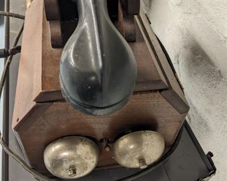 Vintage wall phone with all parts (not in working condition)