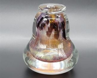 Art Glass Bell Shaped Paperweight by Fusion Z