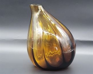 Amber Glass Gourd Vase by Smith & Hawken