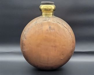 XXL Copper & Brass Bottle w/ Wood Stopper, 1/3