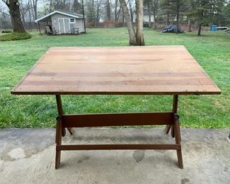 Vintage Drafting Table from Bridgeport Remington Arms