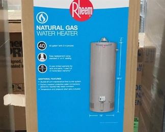 Rheem Performance 40 Gallon Tall 6-Year 36,000 BTU Natural Gas Tank Water Heater, Model XG40T06EC36U1, New