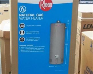 Rheem Performance 40 Gallon Tall 6-Year 36,000 BTU Natural Gas Tank Water Heater, Model XG40T06EC36U1, New