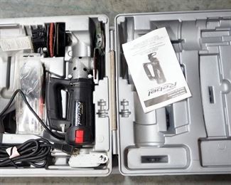 Rotozip Rebel Spiral Saw, Model REB01, With Cut Off Disc, Sanding Disc, Circle Cutter, And More, With Instructions, In Hard Case