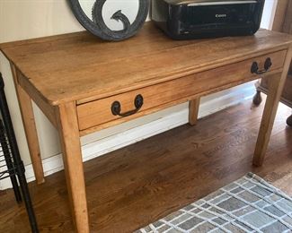 Pine Console Table with Drawer, Canon Pixma Printer - MG6220