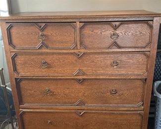 19th Century Chest of Drawers with Secretary Drawer
