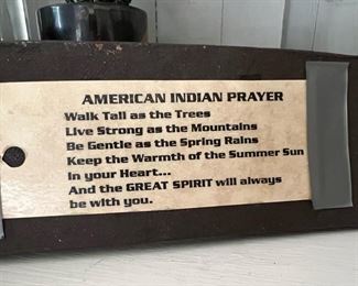 American Indian Prayer Plaque