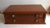 1880 2 drawer advertising Spool Cabinet