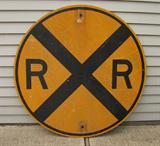 Vintage Heavy Metal RR Crossing Sign