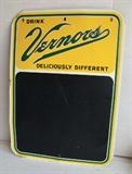 Date 1962 Vernors Chalk Board Menu Tin Sign - nice cond.