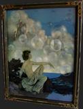 1922 Maxfield Parrish "Air Castles" color litho, original frame