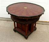 1930s Unique Handmade Octagon Games Table with Drawers, With Hidden Compartments for Beer Bottles and Ashtrays