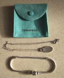 Sterling Chain w/pendant, marked Tiffany & Co. w/orig. box ~ Sterling "Pandora" bracelet