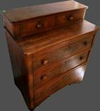 C/1850 Walnut Bachelor's chest w/2 glove boxes