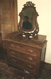 C/1870 Walnut Chest of drawers w/wishbone mirror
