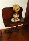 C/1930's Mahogany Federal style game table with Flip Top