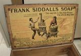 C/1890 Frank Siddall's countertop soapbox w/hand painted exterior and litho on interior lid