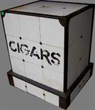 C/1920's Large Copper and tile countertop Cigar Store humidor with Makers Plate - Back View