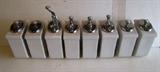8 C/1940 Soda Fountain Syrup pumps and wells, porcelain and chrome