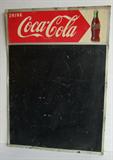 Dated 1954 Metal Coca-Cola chalkboard sign