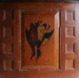 C/1910 Oak framed hanging game panel signed Clarence E. Braley (1854-1927) Mass.