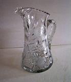 C/1915 lg. cut crystal tea pitcher w/roses