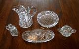 Nice Selection of Brilliant Period Cut Crystal inc. A Russian Pattern Bowl