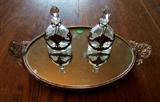 C/1920's Vanity tray w/2 matching perfumes