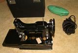 C/1950's Singer Featherweight sewing machine w/accessories, great condition