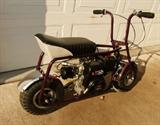 ~ 1968 Ruttman mini bike, completely restored by professional body shop, 4hp, chrome fenders, brakes, Fine metal flake dark purple (Looks Showroom New) Right Side View