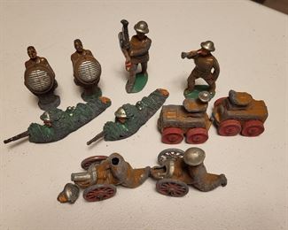 Very old lead army toys