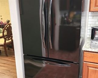 Kitchenaid black French door refrigerator