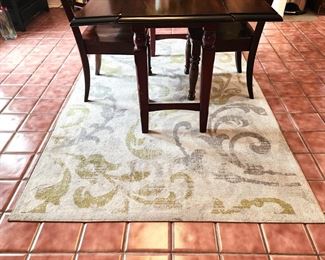 One of several decorative rugs available