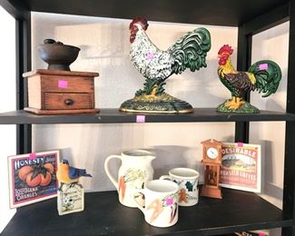 Roosters and farm house decor