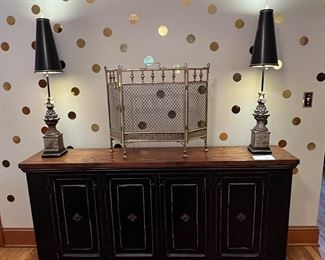 Cabinet  *SOLD*

Fireplace Screen and Lamps still available 