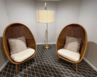 Pair of Pottery Barn Egg Chairs $750
Can be used indoors or outdoors 