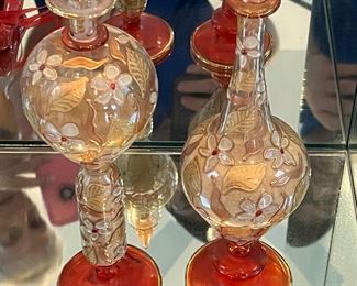 Art Glass Perfume Bottle Set